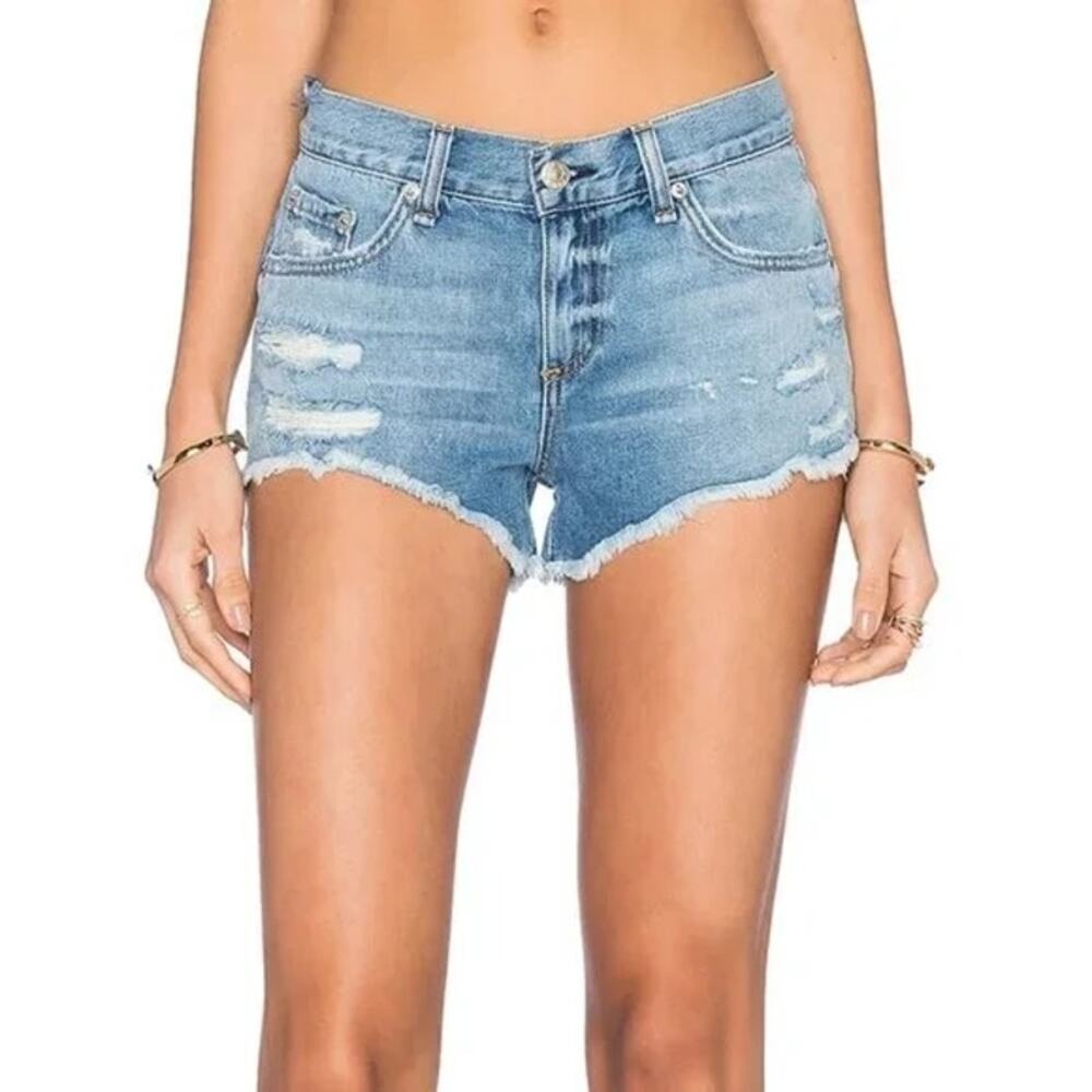 rag & bone Denim Cutoff Shorts in Gunner size 24